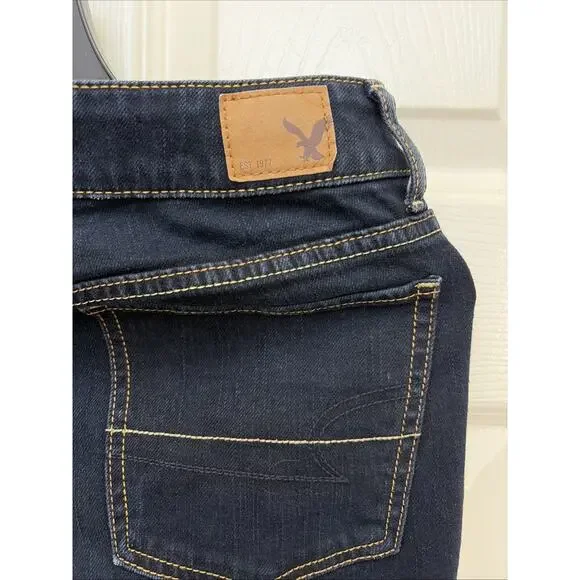 American Eagle Outfitters Women's Jeans Size 4 Straight Stretch Blue - Picture 3 of 7